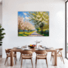 Blossom-lined Country Road Dining Room Demo