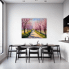 Blossom-lined Country Road Dining Room Demo