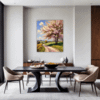 Blossom-lined Country Road Dining Room Demo