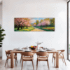 Blossom-lined Country Road Dining Room Demo
