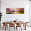Blossom-lined Country Road Dining Room Demo