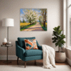 Blossom-lined Country Road Living Room Demo