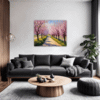 Blossom-lined Country Road Living Room Demo