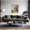 Blossom-lined Country Road Living Room Demo
