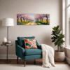 Blossom-lined Country Road Living Room Demo