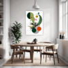 Botanical Symphony Abstract Dining Room Demo