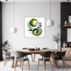 Botanical Symphony Abstract Dining Room Demo