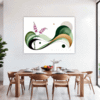 Botanical Symphony Abstract Dining Room Demo