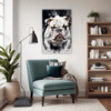 Bulldog Abstract Portrait Living Room Demo