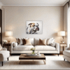 Bulldog Abstract Portrait Living Room Demo