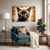 Burmese Cat Gaze Living Room Demo