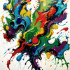 Abstract Color Field Exploration Art Print for a Calm Creative Space