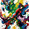 Abstract Color Field Exploration Art Print for a Calm Creative Space