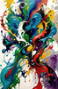 Abstract Color Field Exploration Art Print for a Calm Creative Space