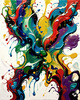 Abstract Color Field Exploration Art Print for a Calm Creative Space
