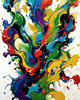 Abstract Color Field Exploration Art Print for a Calm Creative Space