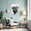 Cane Corso Abstract Art Living Room Demo