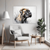 Cane Corso Abstract Art Living Room Demo