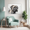 Cane Corso Abstract Art Living Room Demo