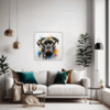 Cane Corso Abstract Art Living Room Demo