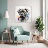 Cane Corso Abstract Art Living Room Demo