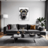 Cane Corso Abstract Art Living Room Demo