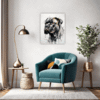 Cane Corso Abstract Art Living Room Demo