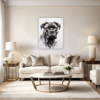 Cane Corso Abstract Art Living Room Demo