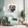Cane Corso Abstract Art Living Room Demo