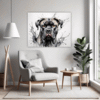 Cane Corso Abstract Art Living Room Demo