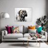 Cane Corso Abstract Art Living Room Demo