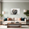 Cane Corso Abstract Art Living Room Demo