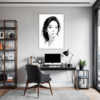 Captivating Woman's Gaze Office Demo
