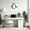 Captivating Woman's Gaze Office Demo