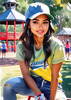 Printable Art of a Sporty Tomboy Girl with Baseball Cap and Sneakers in a Playground Setting