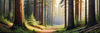 Realistic Cedar Forest with Pine Needle Carpet Art Print