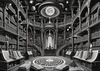 Surreal Black and White Library with Celestial Zodiac Map Art Print