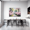 Cherry Blossom Scenery Dining Room Demo