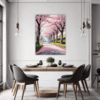 Cherry Blossom Scenery Dining Room Demo