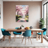 Cherry Blossom Scenery Dining Room Demo