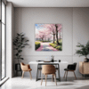 Cherry Blossom Scenery Dining Room Demo