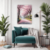 Cherry Blossom Scenery Living Room Demo