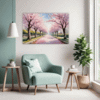Cherry Blossom Scenery Living Room Demo