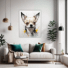 Chihuahua Abstract Artwork Living Room Demo