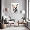 Chihuahua Abstract Artwork Living Room Demo