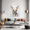Chihuahua Abstract Artwork Living Room Demo