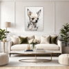 Chihuahua Abstract Artwork Living Room Demo