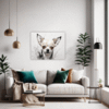 Chihuahua Abstract Artwork Living Room Demo