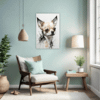 Chihuahua Abstract Artwork Living Room Demo