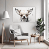 Chihuahua Abstract Artwork Living Room Demo